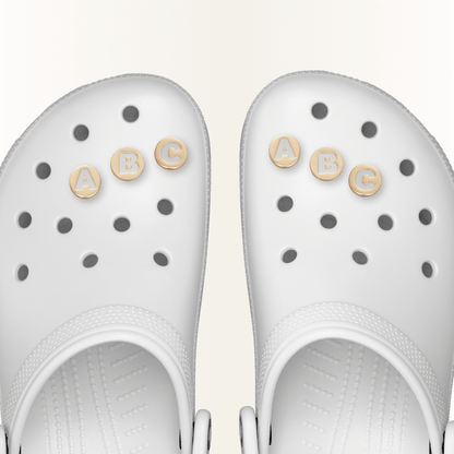 Gold Letter A-Z Jibbitz Shoe Charm - Crocs
