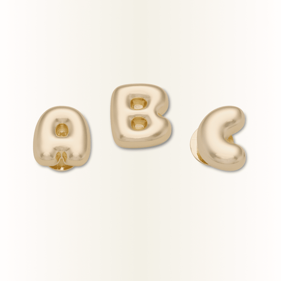 Gold Bubble Letter A-Z Jibbitz™ charms Women|Men|Jibbitz™ Charms Online