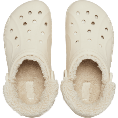 Baya Lined Fuzz-Strap Clog - Crocs