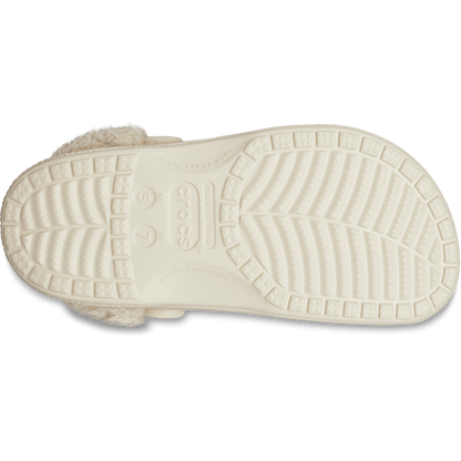 Baya Lined Fuzz-Strap Clog - Crocs