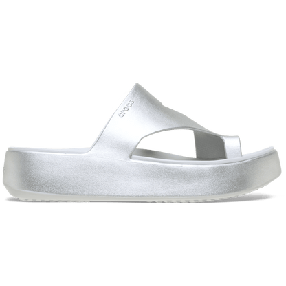 Getaway Metallic Platform Toe Loop - Crocs