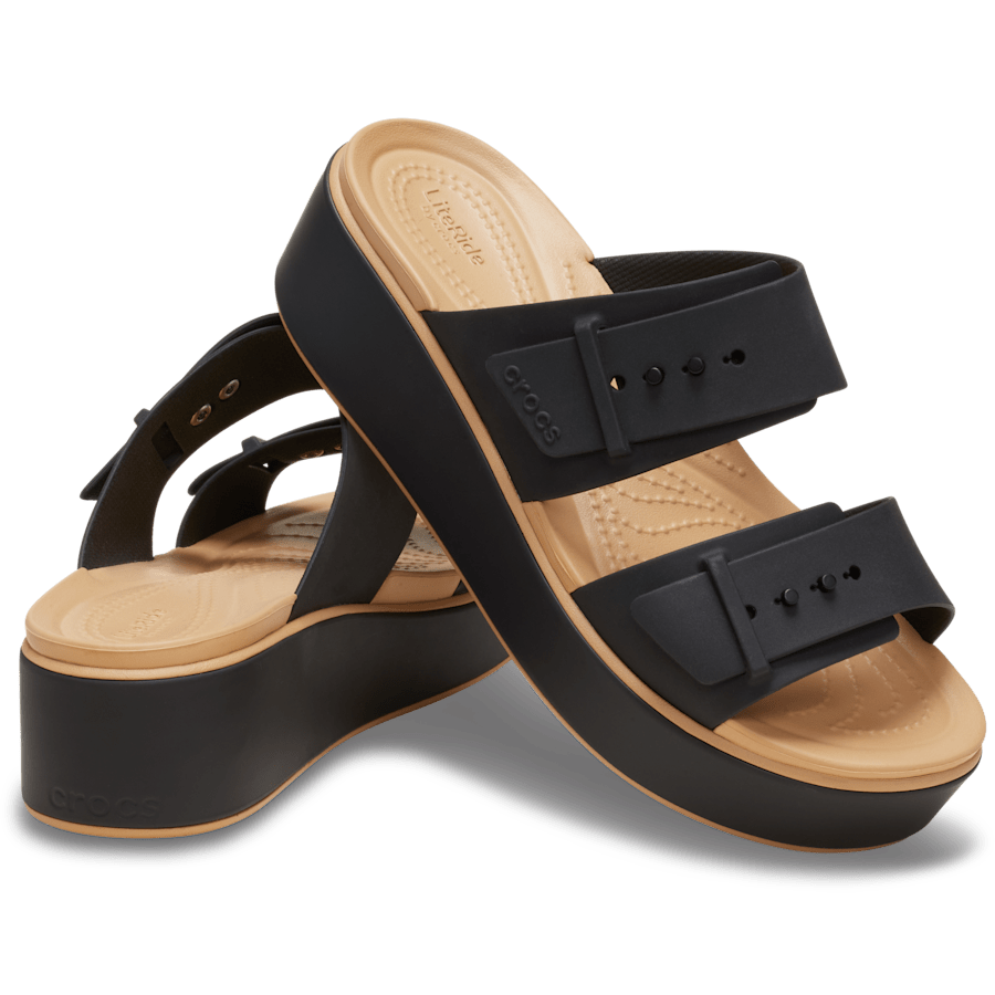 Brooklyn Buckle Matte Wrap Low Wedge Women Discount