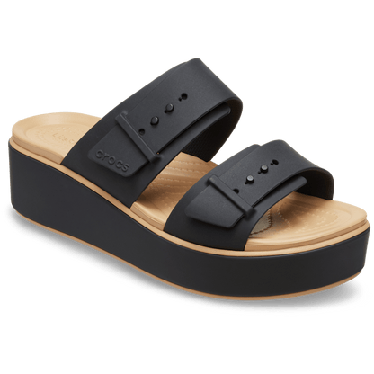 Brooklyn Buckle Matte Wrap Low Wedge - Crocs