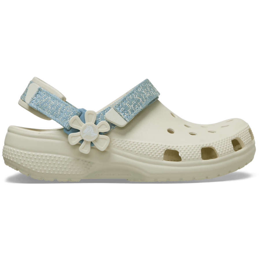 Kids’ Classic Denim Flower Adjustable Backstrap Clog Kids For Sale