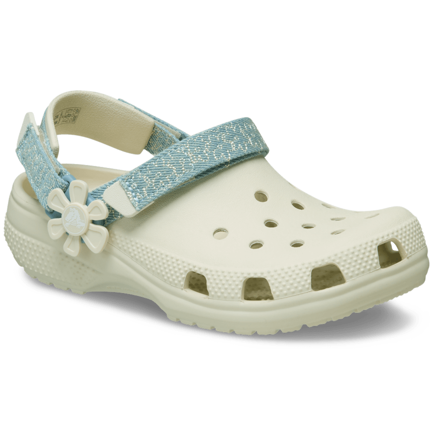 Kids’ Classic Denim Flower Adjustable Backstrap Clog Kids For Sale