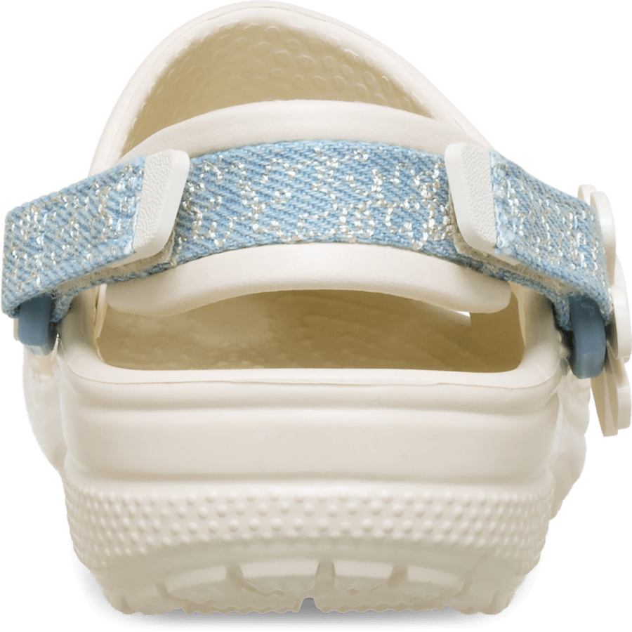 Toddler Classic Denim Flower Adjustable Backstrap Clog Kids Discount