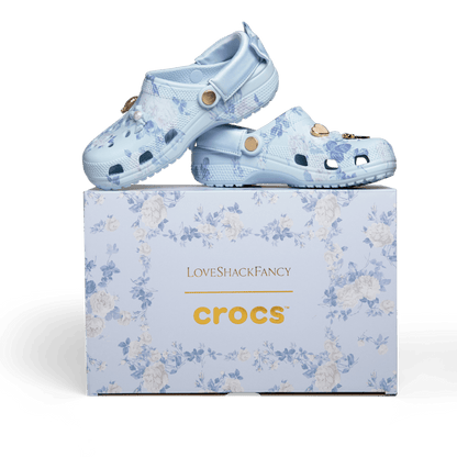 LoveShackFancy Blue Classic Clog - Crocs