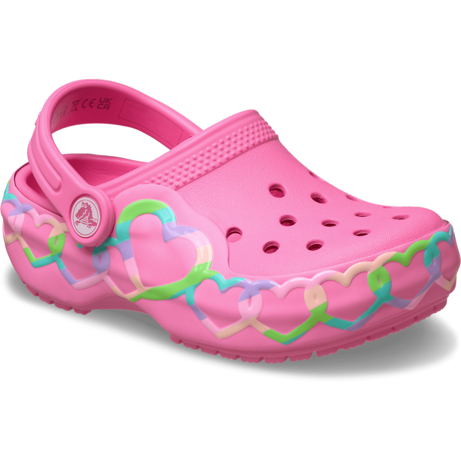 Toddler Classic Heart Lights Clog Kids Discount