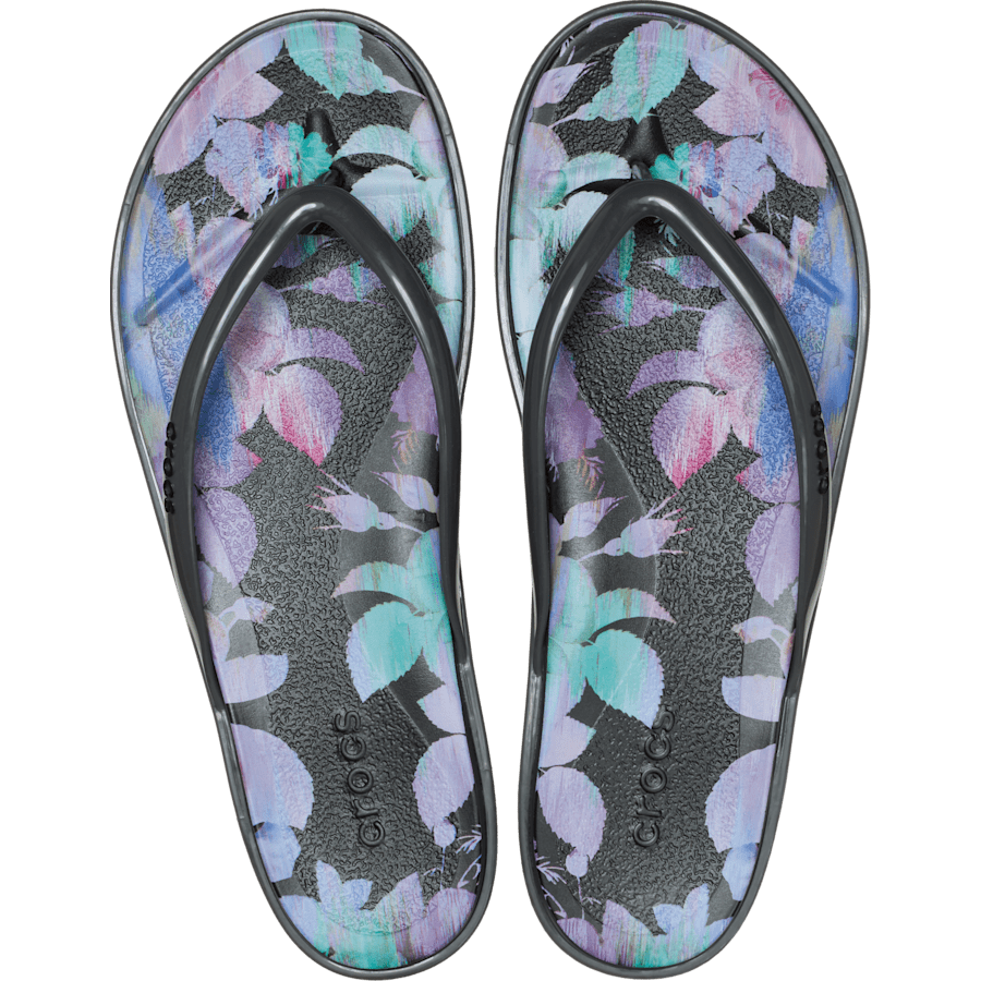 Miami Round Toe Dark Floral Flip Women Discount